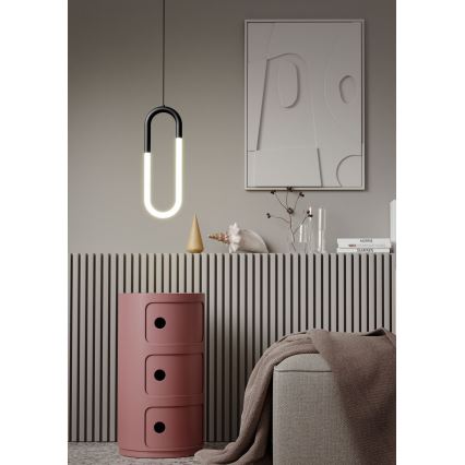Redo 01-3184 - LED prigušiva luster na sajli LATIUM LED/9W/230V crna