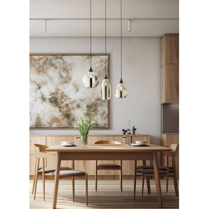 Redo 01-3190 - Luster na sajli TANNER 1xE14/28W/230V prečnika 15 cm