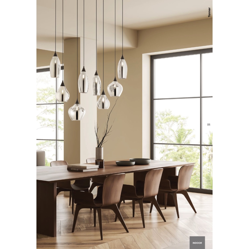 Redo 01-3190 - Luster na sajli TANNER 1xE14/28W/230V prečnika 15 cm
