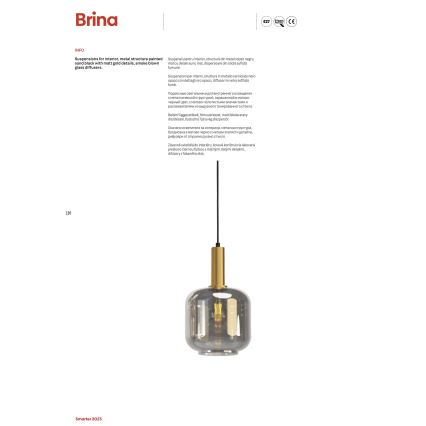 Redo 01-3214 - Luster na lanku BRINA 5xE27/23W/230V
