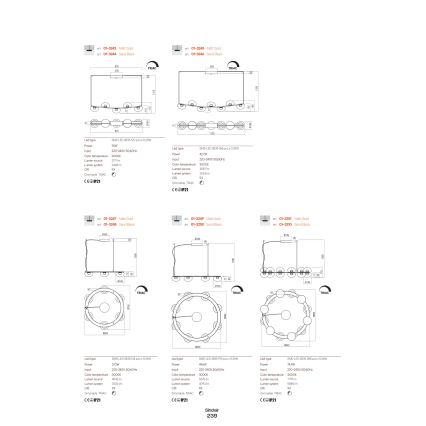 Redo 01-3239 - LED zidna lampa SINCLAIR LED/6,5W/230V CRI 93 IP21 zlatna