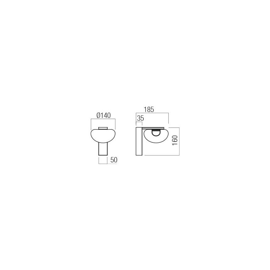Redo 01-3242 - LED zidno svetlo SINCLAIR LED/6,5W/230V CRI 93 IP21 crno