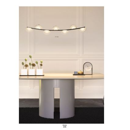 Redo 01-3244 - LED prigušiva luster na sajli SINCLAIR LED/35W/230V CRI 93 IP21 crna