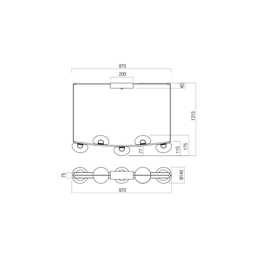 Redo 01-3244 - LED prigušiva luster na sajli SINCLAIR LED/35W/230V CRI 93 IP21 crna