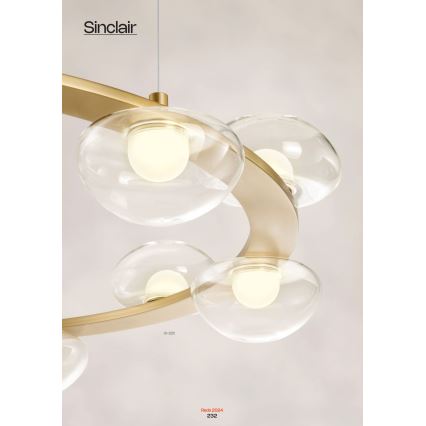 Redo 01-3247- LED prigušiva luster na sajli SINCLAIR LED/37,2W/230V CRI 93 IP21 zlatna