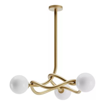 Redo 01-3256 - Luster na šipci CONFUSIO 3xE14/28W/230V prečnik 76 cm zlatna