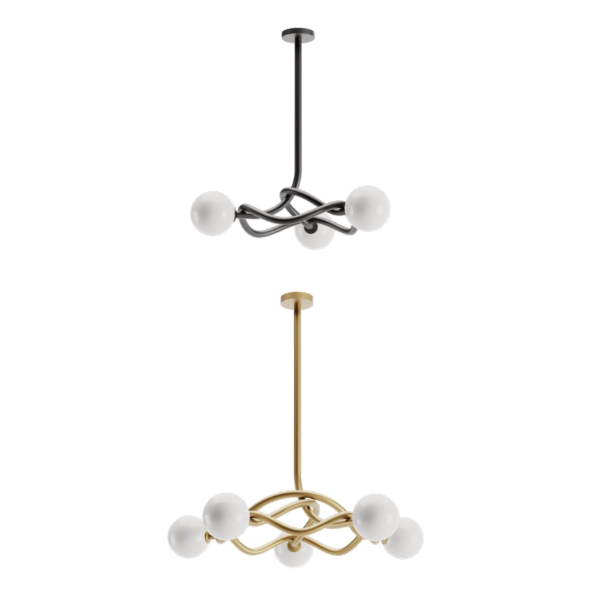 Redo 01-3257 - Luster na šipci CONFUSIO 3xE14/28W/230V prečnik 76 cm crna