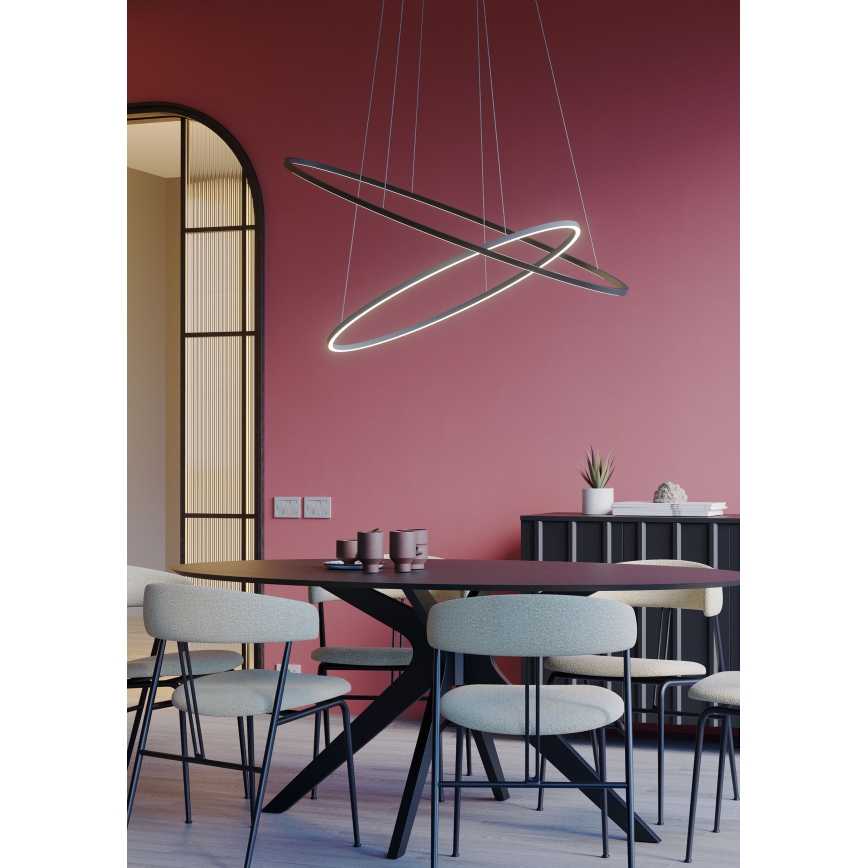 Redo 01-3299 - LED prigušiva luster na sajli LEO LED/67W/230V 3000/4000K CRI 90 60x130 cm crna