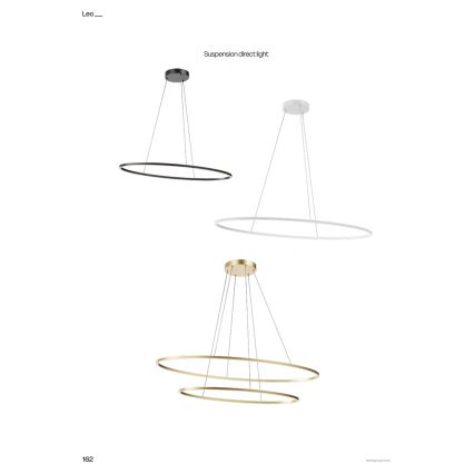 Redo 01-3300 - prigušiva LED luster na sajli LEO LED/115W/230V 3000/4000K CRI 90 60x130 cm bronzan