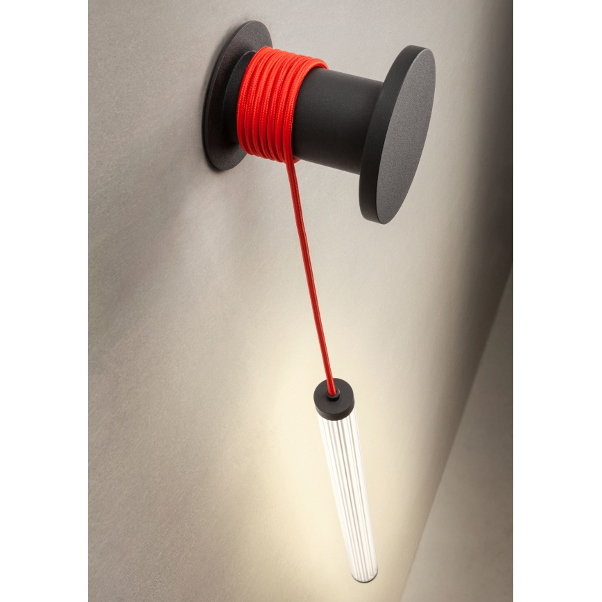 Redo 01-3304 - prigušiva LED zidna lampa SWING LED/16W/230V 3000/4000K CRI 90 crna