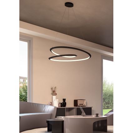 Redo 01-3378 - LED prigušiva luster na sajli STORM LED/60W/230V 3000/4000/6000K CRI 90 prečnik 80 cm crna