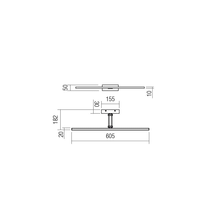 Redo 01-3463 - LED svetlo za slike LINEAR LED/8W/230V 60,5 cm CRI 92 crno