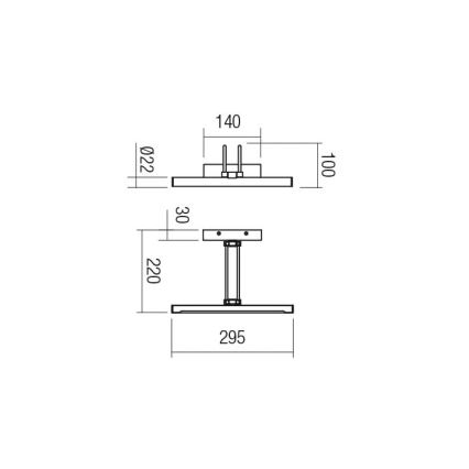 Redo 01-3469 - LED svetlo za slike IKON LED/7,3W/230V 29,5 cm CRI 92 crna