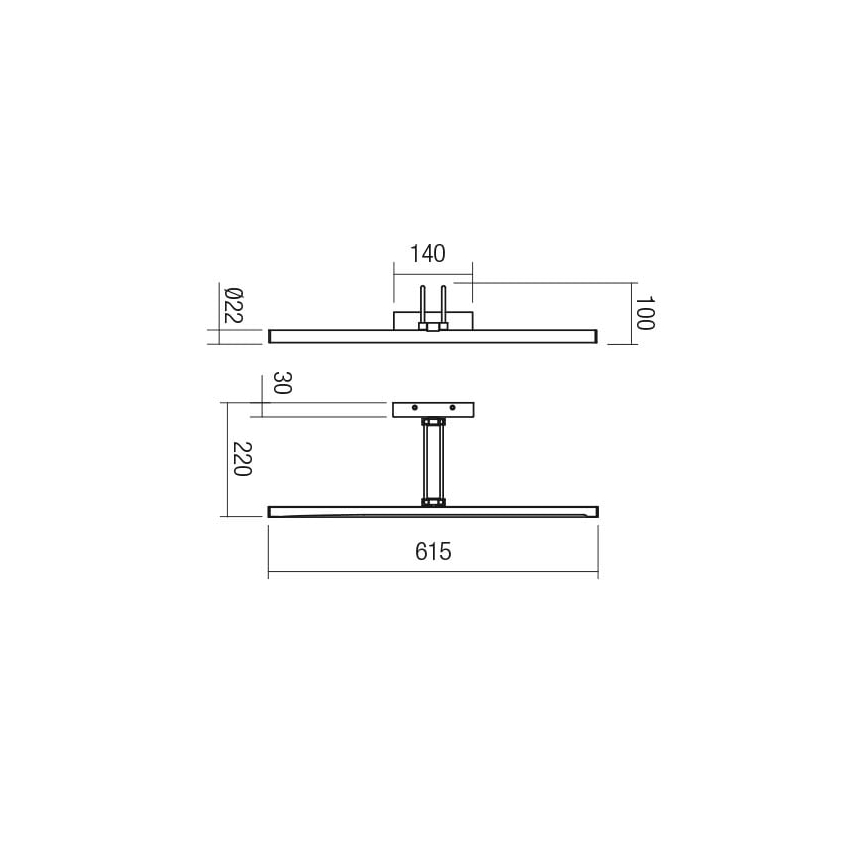Redo 01-3473 - LED osvetljenje za slike IKON LED/16,4W/230V 61,5 cm CRI 92 mesing