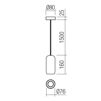 Redo 01-3476 - Luster na sajli BOOM 1xGU10/10W/230V Ø 7,6 cm braon