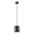 Redo 01-3477 - Luster na sajli BOOM 1xGU10/10W/230V, prečnik 12 cm, crna