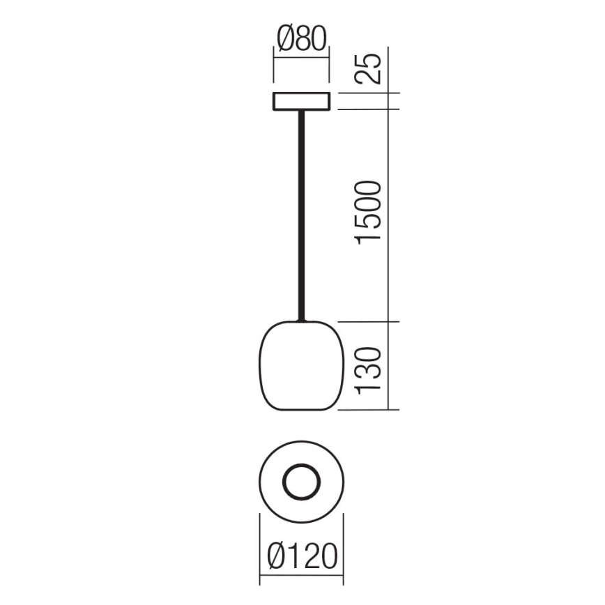 Redo 01-3477 - Luster na sajli BOOM 1xGU10/10W/230V, prečnik 12 cm, crna