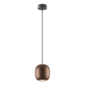 Redo 01-3479 - Luster na sajli BOOM 1xGU10/10W/230V prečnik 12 cm braon