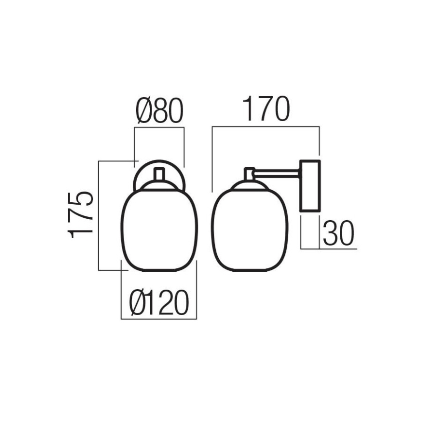 Redo 01-3483 - LED Zidna lampa KHADI LED/6W/230V CRI 90 crna/zadimljena