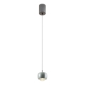 Redo 01-3549 - LED luster na sajli AVES LED/12W/230V prečnika 9,6 cm CRI 90 siva