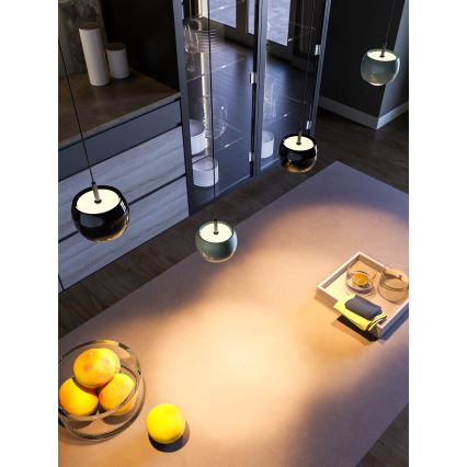 Redo 01-3549 - LED luster na sajli AVES LED/12W/230V prečnika 9,6 cm CRI 90 siva
