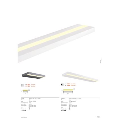 Redo 01-3552 - LED zidno svetlo SEED LED/15W/230V belo