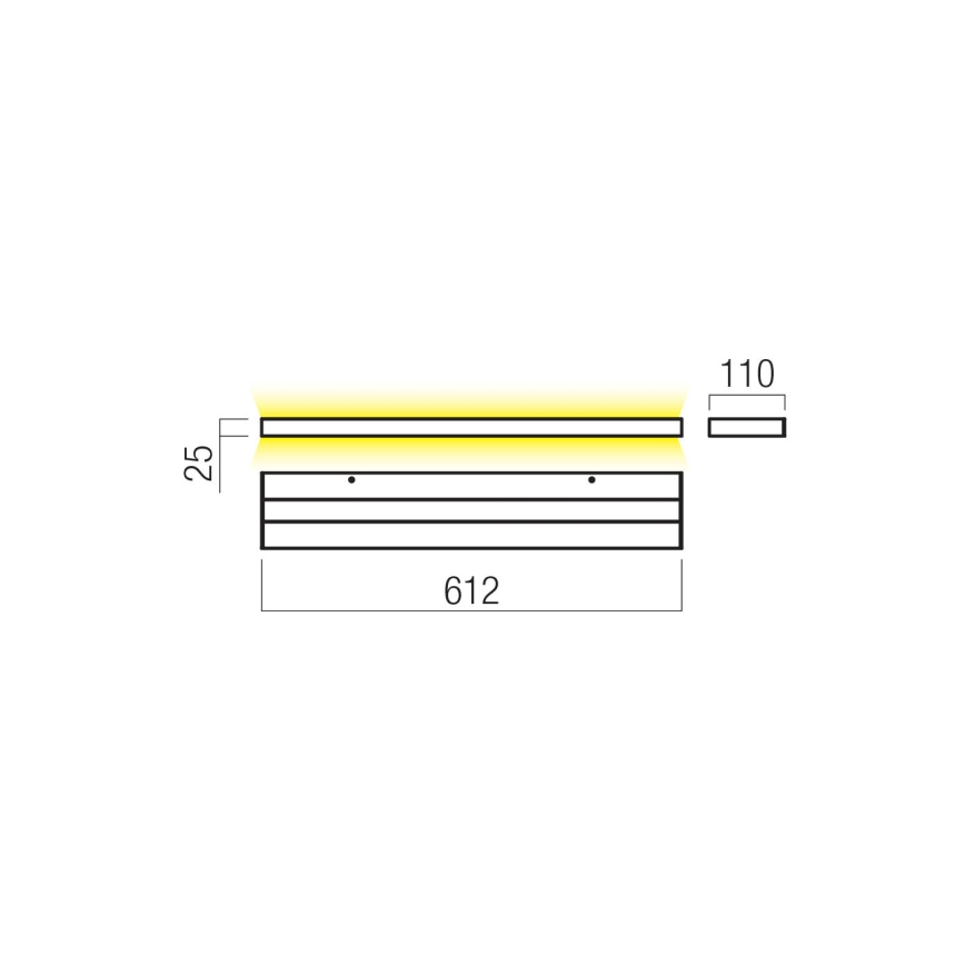 Redo 01-3554 - LED zidno svetlo SEED LED/30W/230V belo