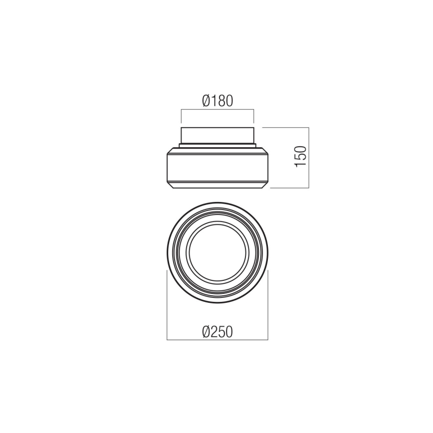 Redo 01-3588 - LED plafonsko svetlo SOLERA LED/18W/230V Ø 25 cm CRI 93 3000/4000K siva