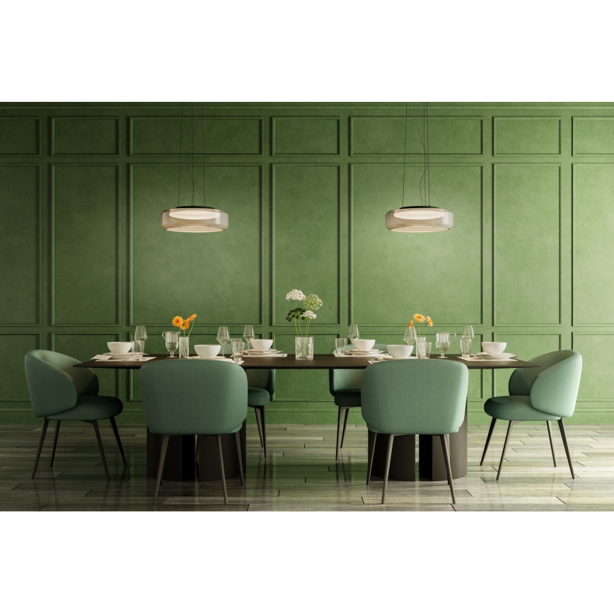 Redo 01-3592 - LED luster na sajli SOLERA LED/36W/230V, prečnik 45 cm, CRI 93, 3000/4000K, siva