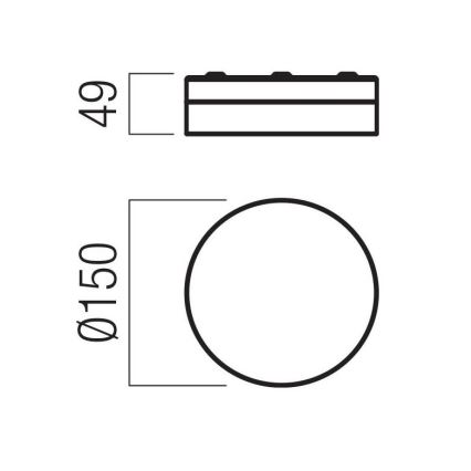 Redo 01-3729 - Kupatilsko plafonsko LED svetlo FRISBI LED/8W/230V prečnik 15 cm CRI 90 IP44 bela