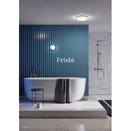 Redo 01-3731 - FRISBI LED plafonsko svetlo za kupatilo, 12W, 230V, Ø 23 cm, CRI 90, 3000/4000K, IP44, belo