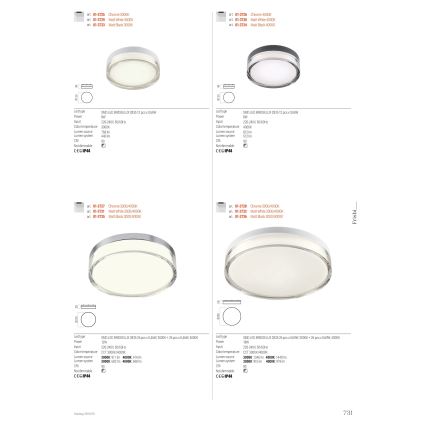 Redo 01-3732 - LED kupatilsko plafonsko svetlo FRISBI LED/18W/230V fi 28 cm CRI 90 3000/4000K IP44 belo