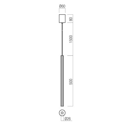 Redo 01-3857 - LED luster na sajli NIKOS LED/8W/230V CRI 90 prečnik 6 cm zlatni