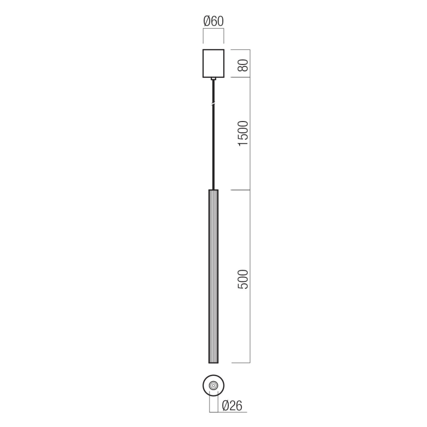 Redo 01-3857 - LED luster na sajli NIKOS LED/8W/230V CRI 90 prečnik 6 cm zlatni