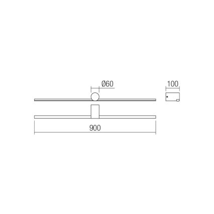 Redo 01-4034 - LED osvetljenje za kupatilsko ogledalo ROW LED/18W/230V 90 cm IP44 belo