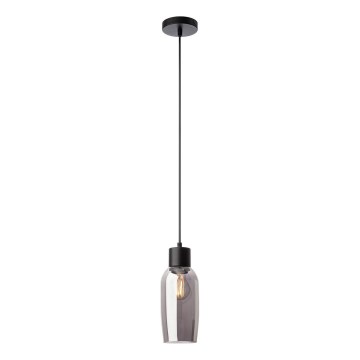 Redo 01-4044 - Luster na sajli ATLANTIS 1xE27/42W/230V, prečnik 11 cm, crna