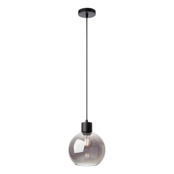 Redo 01-4045 - Luster na sajli ATLANTIS 1xE27/42W/230V prečnik 20 cm crna