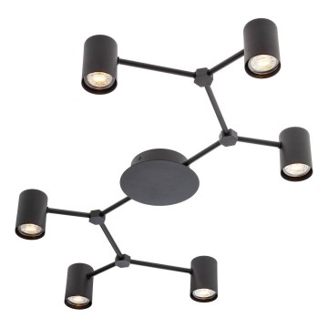Redo 01-4048 - Spot svetiljka WEBB 6xGU10/10W/230V crna