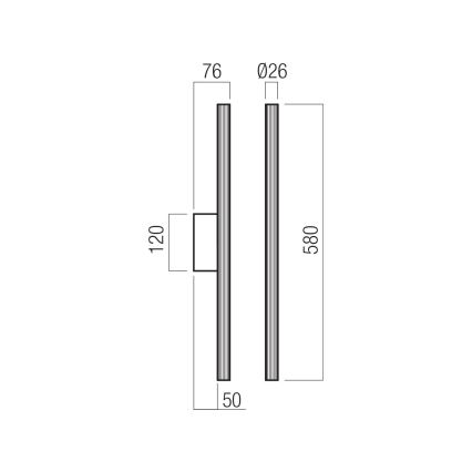 Redo 01-4057 - LED prigušiva zidna svetiljka NIKOS LED/10W/230V 3000K CRI 90 bela