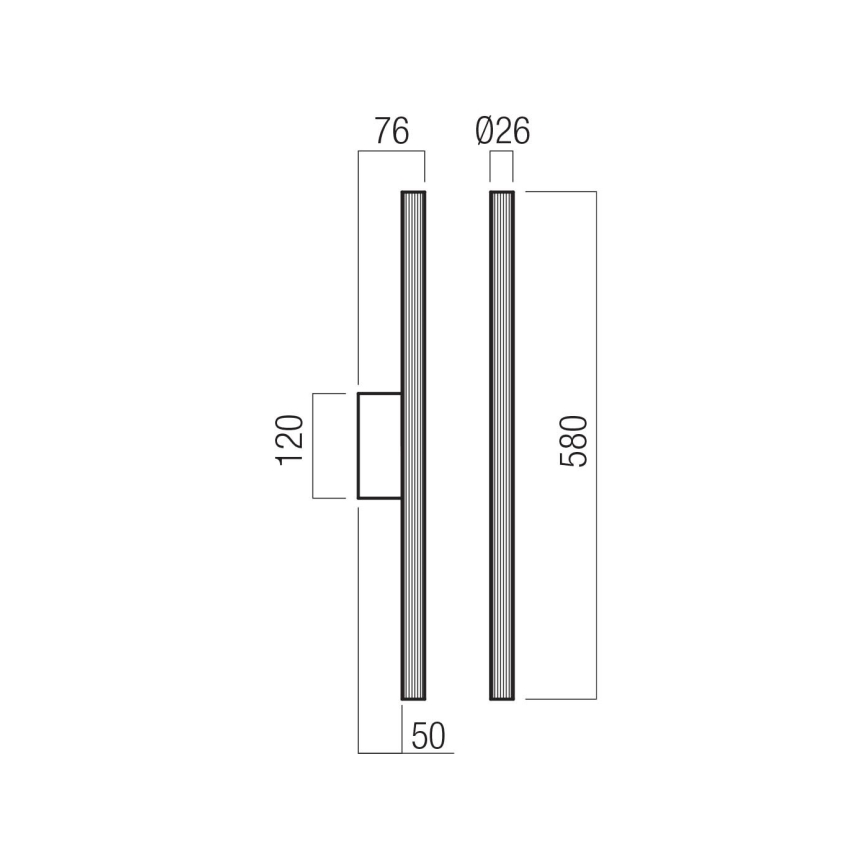 Redo 01-4057 - LED prigušiva zidna svetiljka NIKOS LED/10W/230V 3000K CRI 90 bela