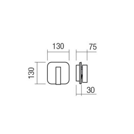 Redo 01-4473 - LED zidno svetlo QUDA LED/6W/230V + LED/3W CRI 90 bronza