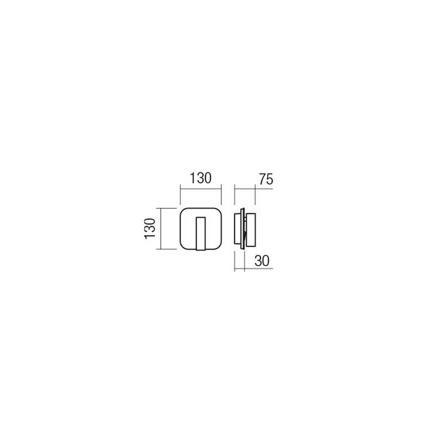 Redo 01-4473 - LED zidno svetlo QUDA LED/6W/230V + LED/3W CRI 90 bronza