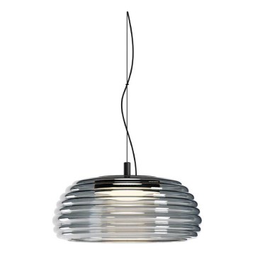 Redo 01-4541 - LED prigušiva viseći luster na sajli ONDULA LED/12W/230V 2700K/3000K CRI 90 prečnik 32 cm crna/zadimljena