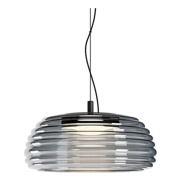 Redo 01-4543 - LED prigušiva luster na sajli ONDULA LED/16W/230V 2700K/3000K CRI 90 Ø 41 cm crna/dimljena
