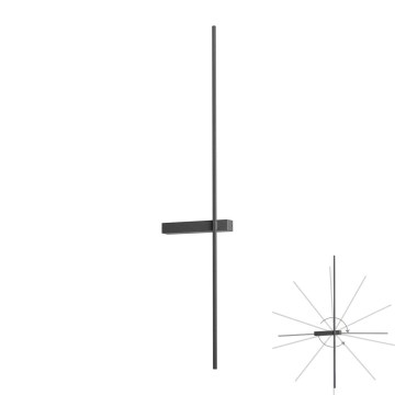 Redo 01-4675 - LED zidna lampa TANGENT LED/9W/230V 2700/2850/3000K 73 cm CRI 90 crna