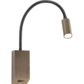 Redo 01-4802 - LED fleksibilna lampica HELLO LED/3W/230V bronzana