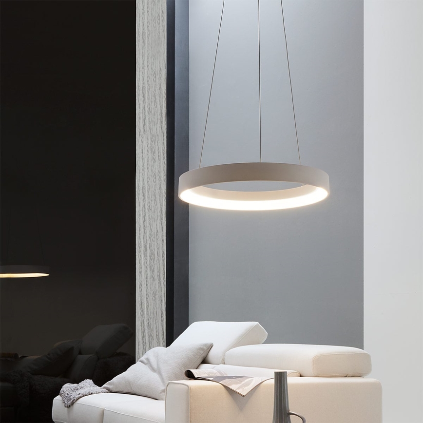 Redo 01-671 – LED luster na lanku LOOP, LED/38W/230V, prečnik 45 cm, bela