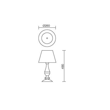 Redo 02-713 - Stona lampa FABIOLA 1xE27/28W/230V