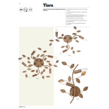 Redo 02-980 - Plafonski luster TIARA 5xE14/28W/230V