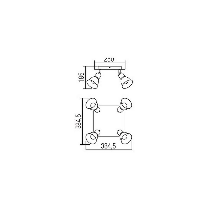 Redo 04-466 - Spot svetiljka OLAF 4xE14/12W/230V
